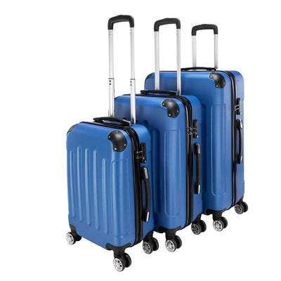 3-in-1 Portable ABS Trolley Case 20" / 24" / 28" Dark Blue