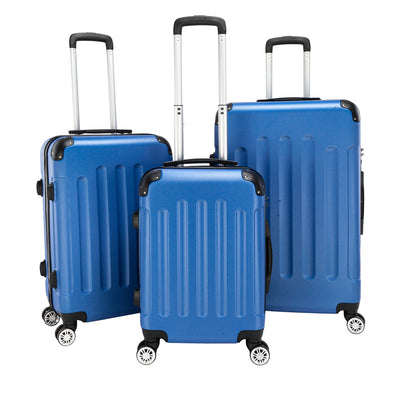 3-in-1 Portable ABS Trolley Case 20" / 24" / 28" Dark Blue