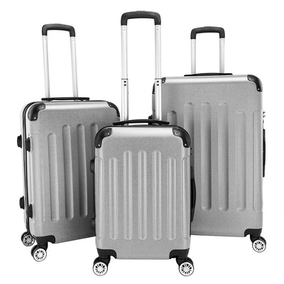 3-in-1 Portable ABS Trolley Case 20" / 24" / 28" Gray