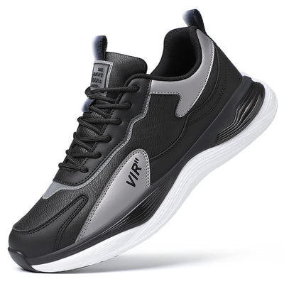 Men's Soft-Soled Leather Casual Shoes, Lightweight Breathable Sneakers for All-Day Wear