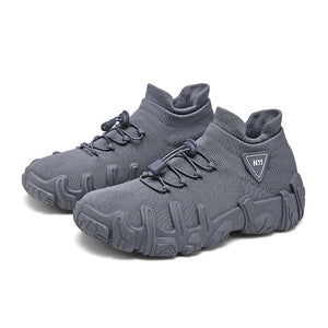 Trending Chunky Knit Sneakers, Breathable Platform Shoes for Men's Daily Outfits