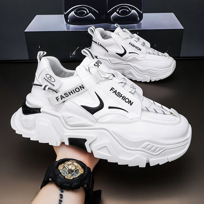 Men's Techwear Chunky Sneakers, Spring/Autumn Breathable Running Shoes with Futuristic Design