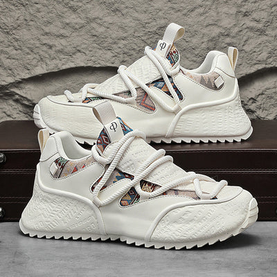 Men's Luxury Casual Sneakers, Cushioned Retro Running Shoes for Spring/Autumn