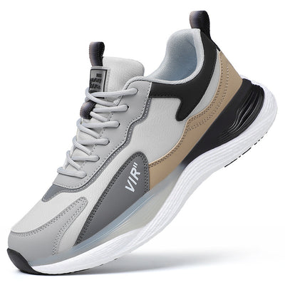 Men's Soft-Soled Leather Casual Shoes, Lightweight Breathable Sneakers for All-Day Wear